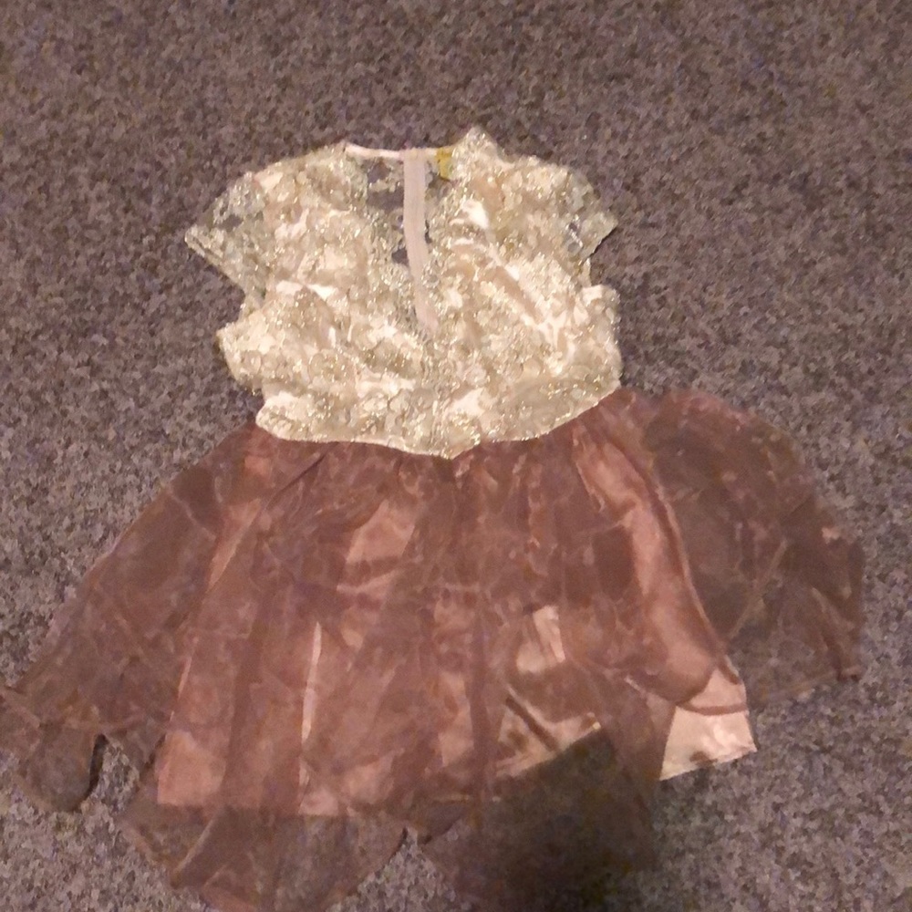 Gold and brown dress